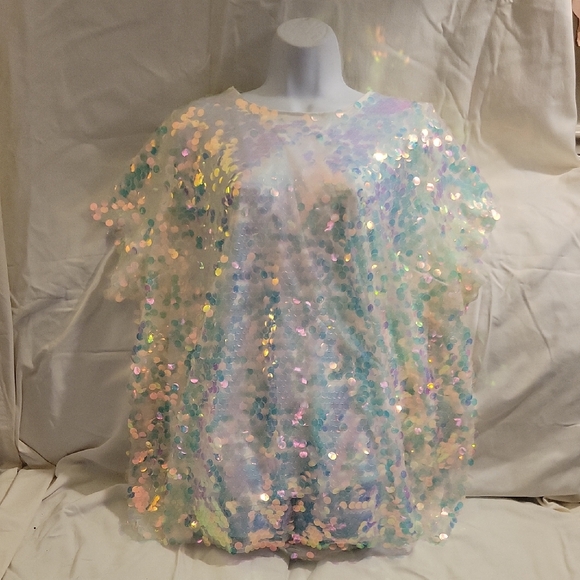 torrid Tops - Wpmen's Torrid Top Or Mini Dress Size 3 With White Sequin Embellished